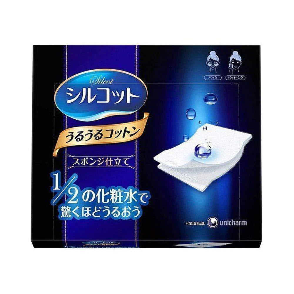 Unicharm Silcot Uruuru Sponge Facial Cotton