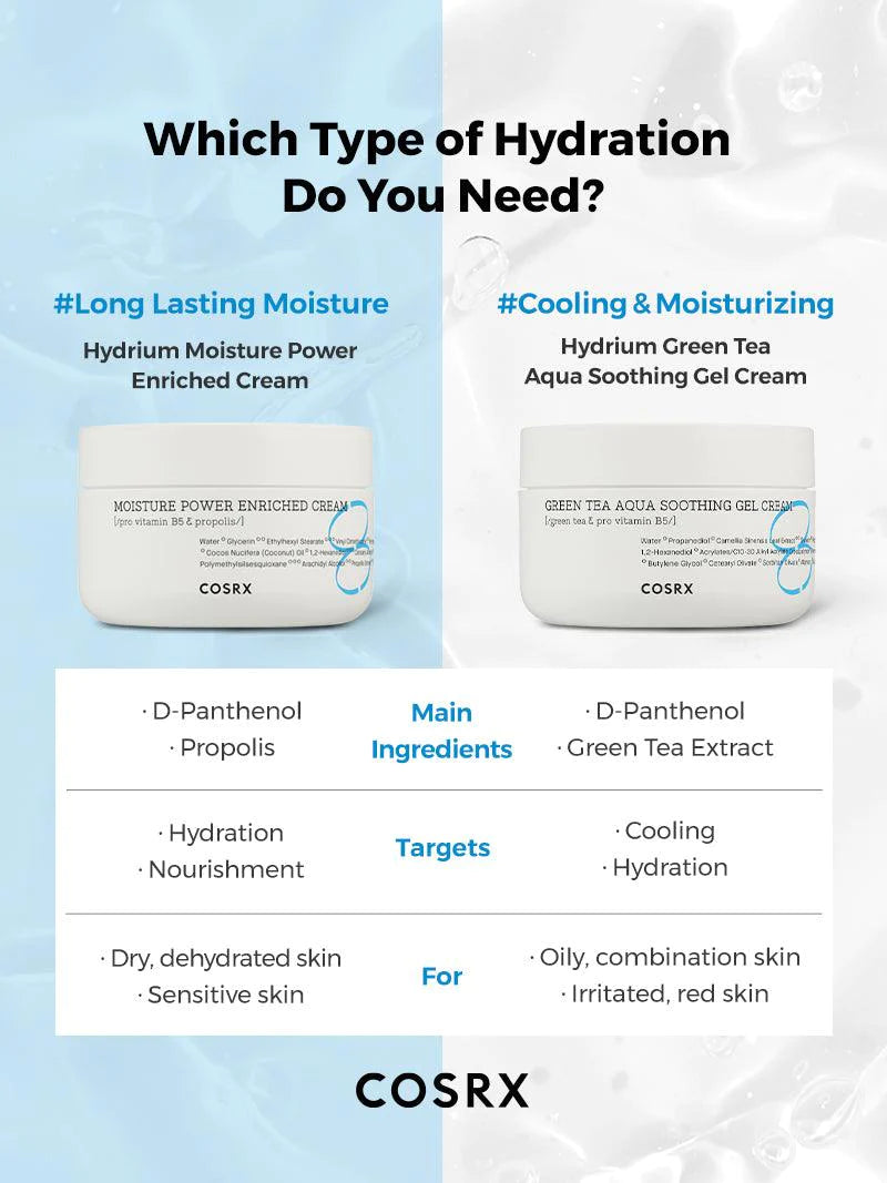 COSRX Hydrium Green Tea Aqua Soothing Gel Cream 50ml