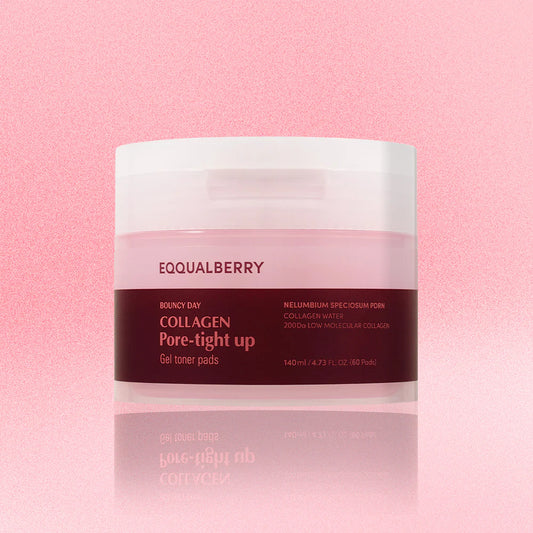 EQQUALBERRY Collagen Pore-Tight Up Gel Toner Pads