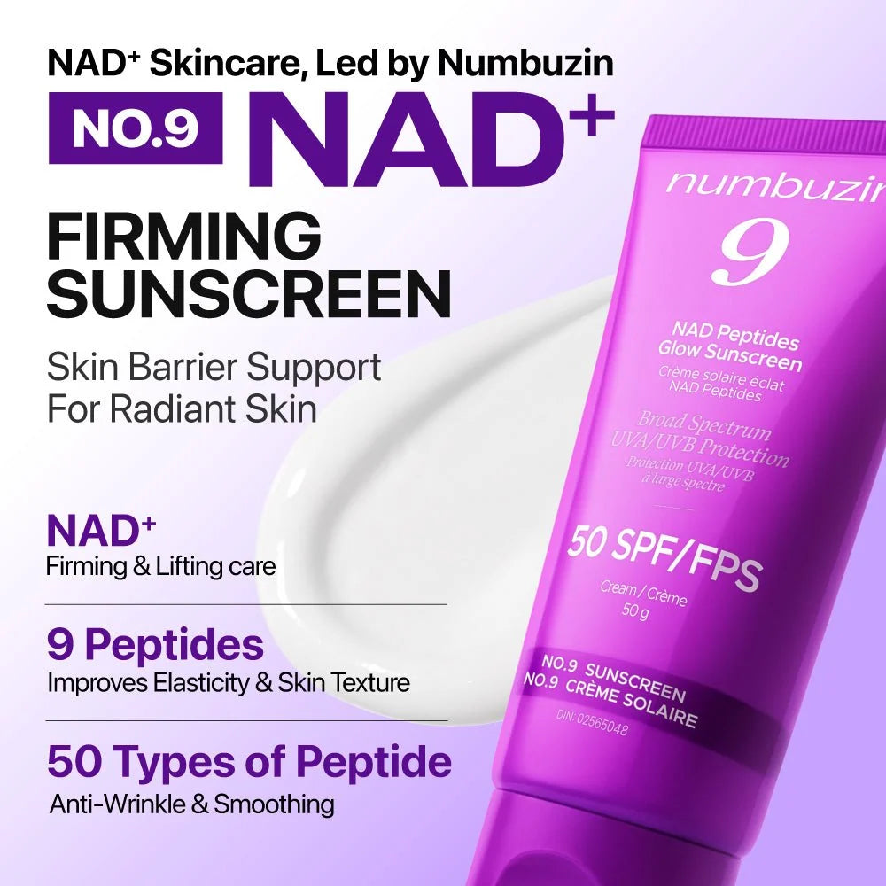 numbuzin 9 Nad Peptides Glow Sunscreen 50ml