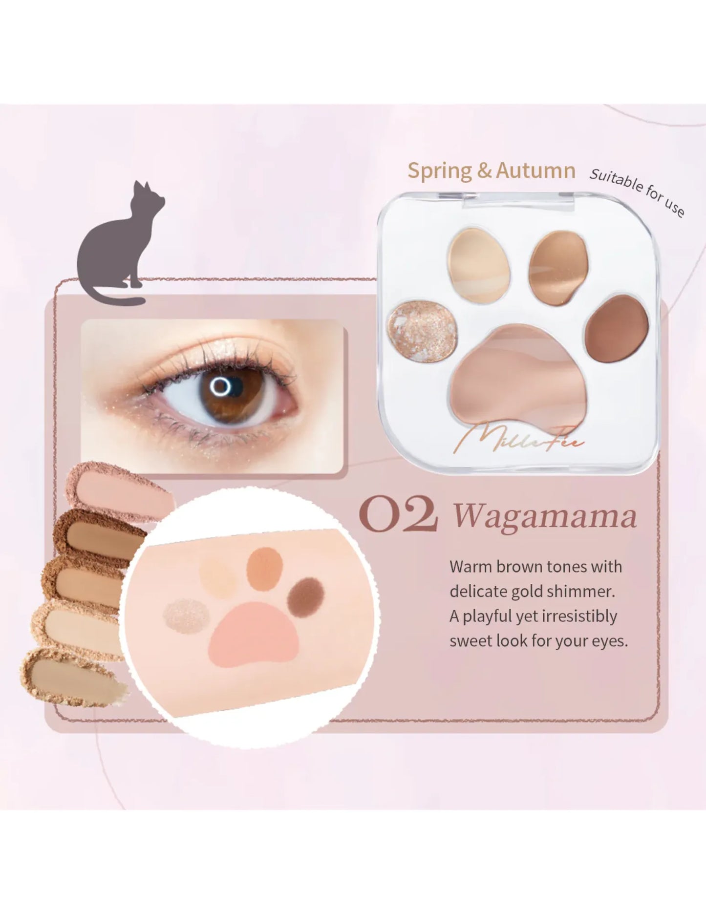 MILLEFEE Meow Paws Eyeshadow Palette