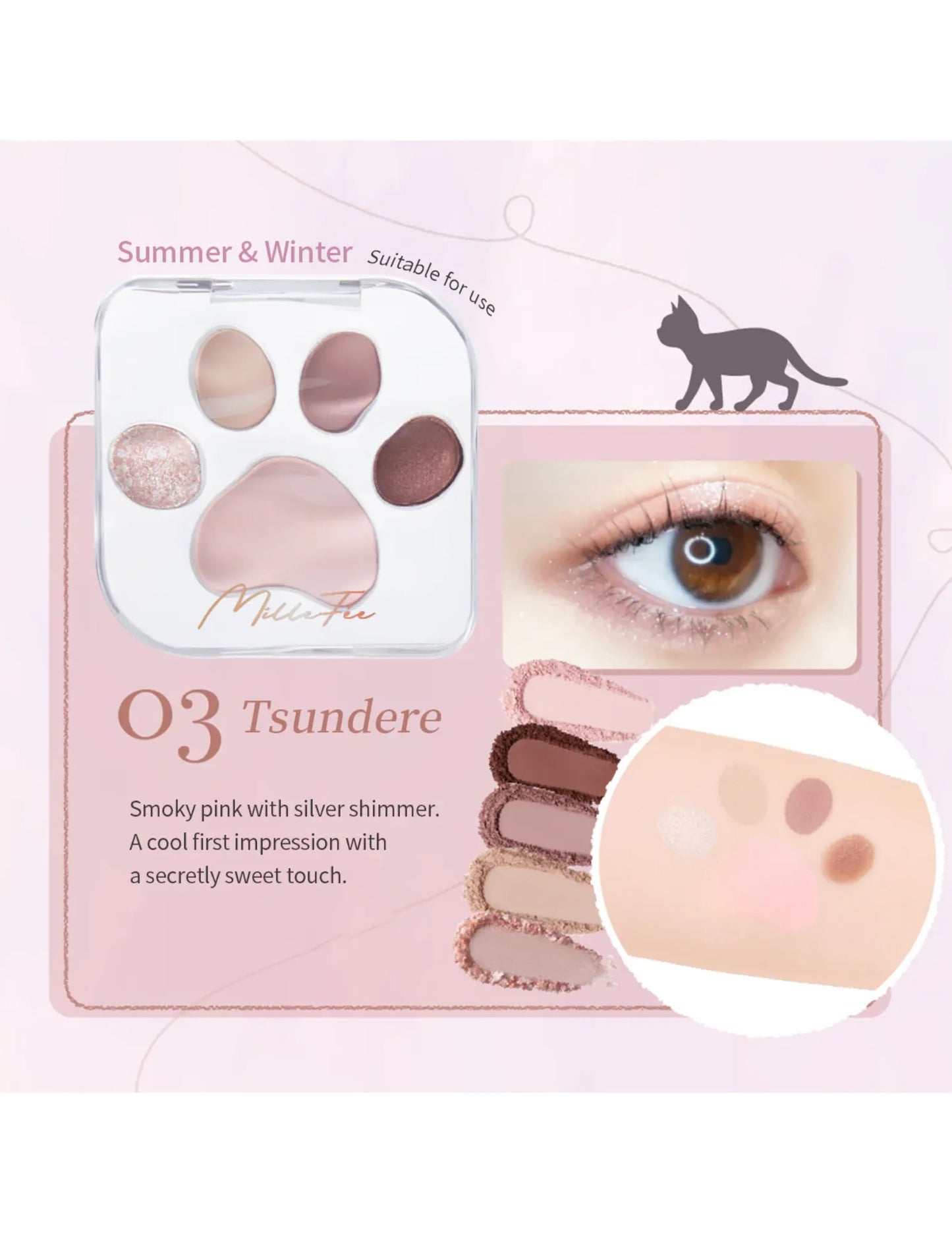 MILLEFEE Meow Paws Eyeshadow Palette