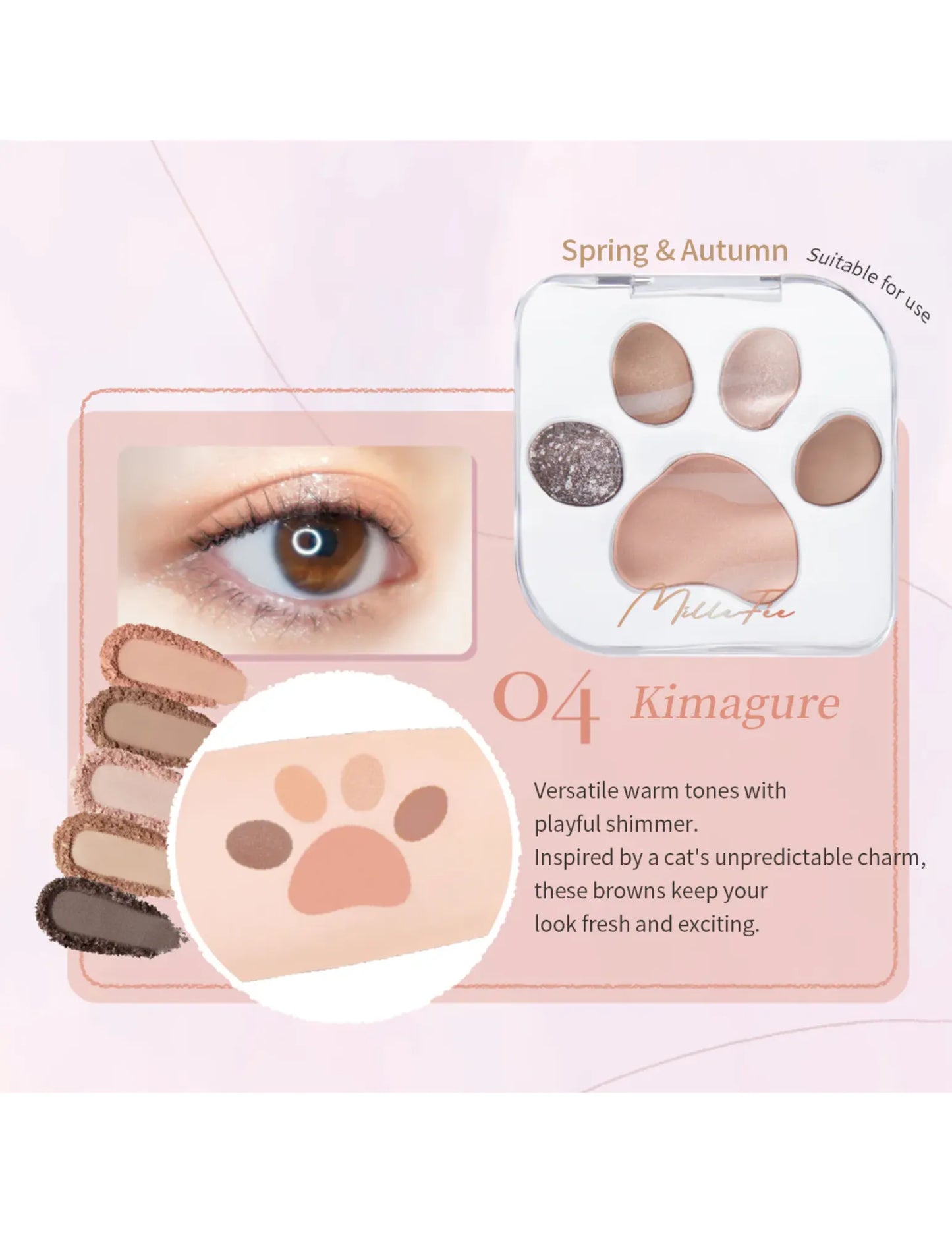 MILLEFEE Meow Paws Eyeshadow Palette