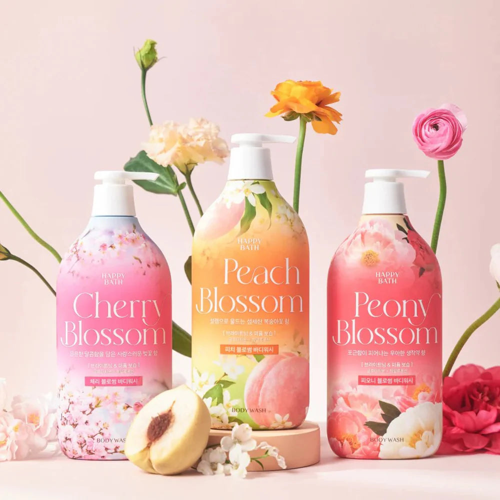 Happy Bath Blossom Body Wash 900g (3 Types)