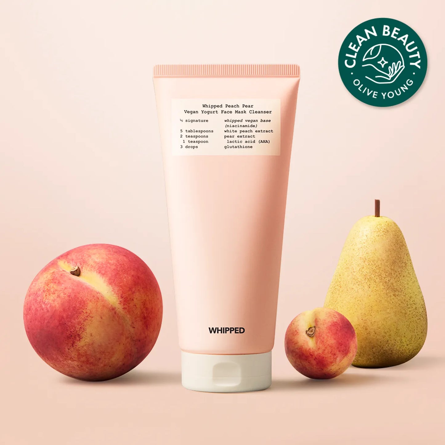 Whipped Peach Pear Vegan Yogurt Pack Cleanser 130g