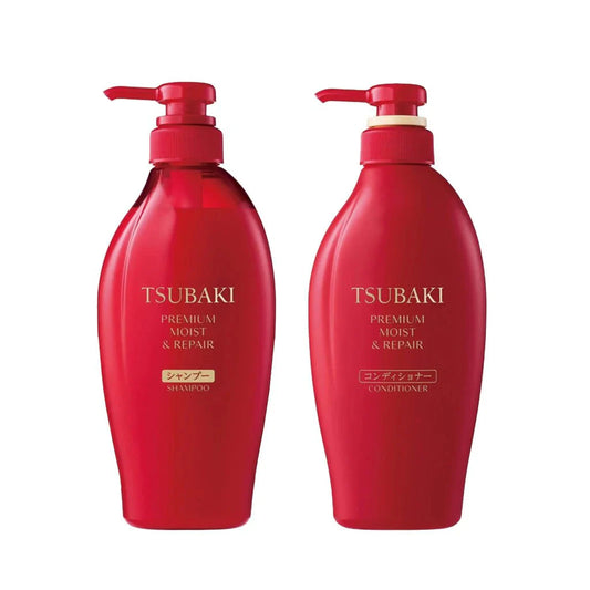 SHISEIDO -- Tsubaki Moist Shampoo & Conditioner 490ml