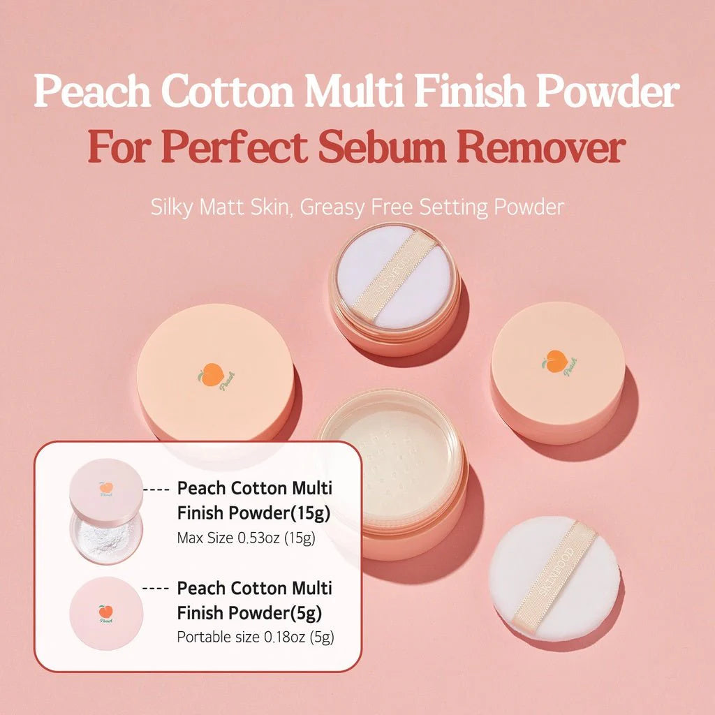SKINFOOD Peach Cotton Multi Finish Powder 5g – moonmooncosmetics